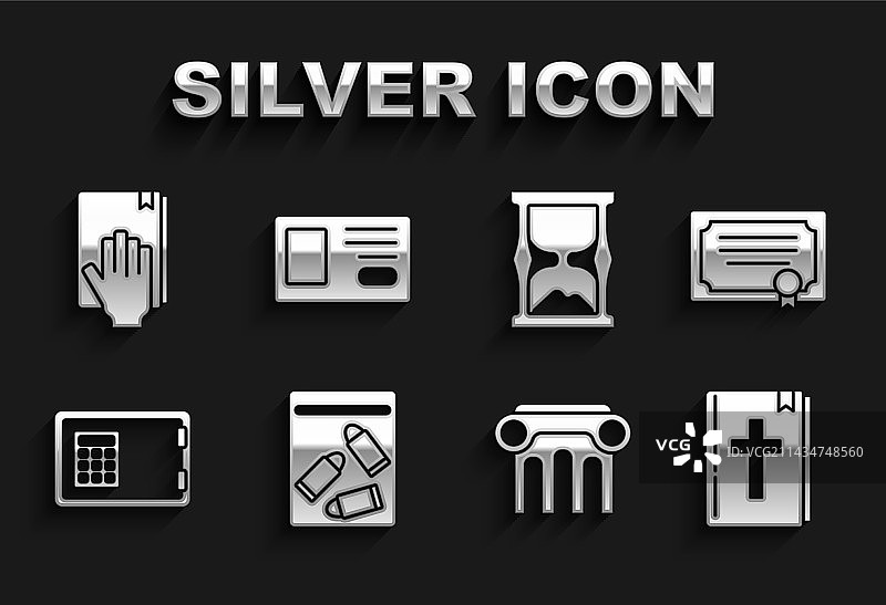 物证袋和子弹证书模板合集图片素材