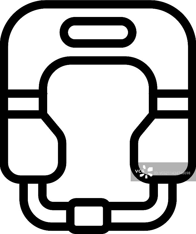 拳击头盔轮廓图标图片素材