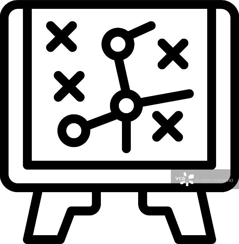 拳击战术板图标轮廓图片素材