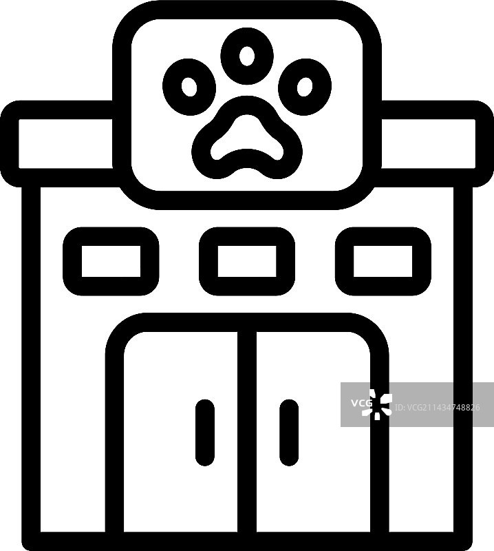 宠物医院图标轮廓图片素材