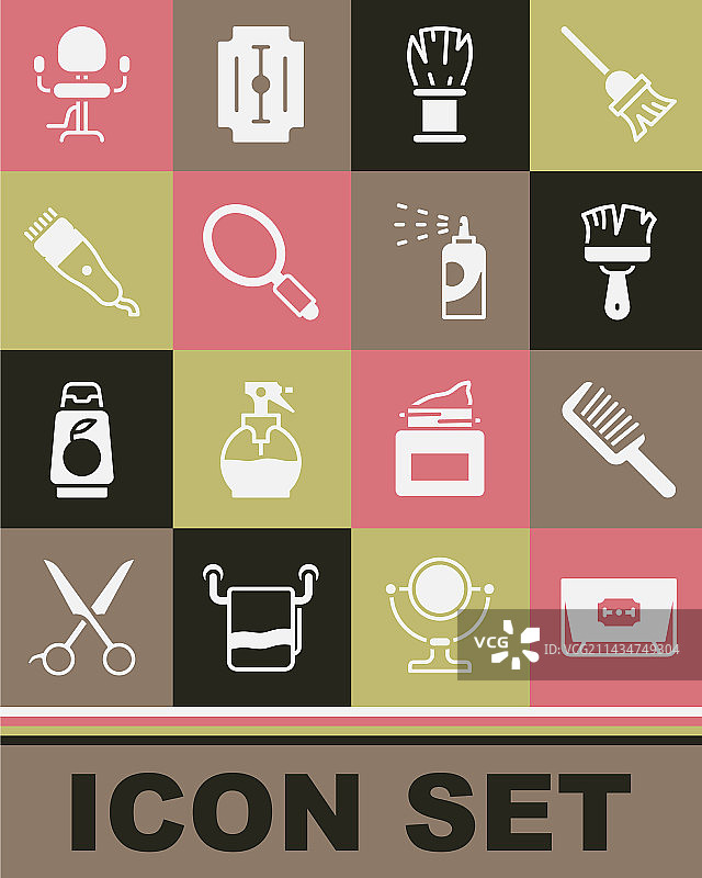 刀片剃须刀发刷剃须手镜套装图片素材