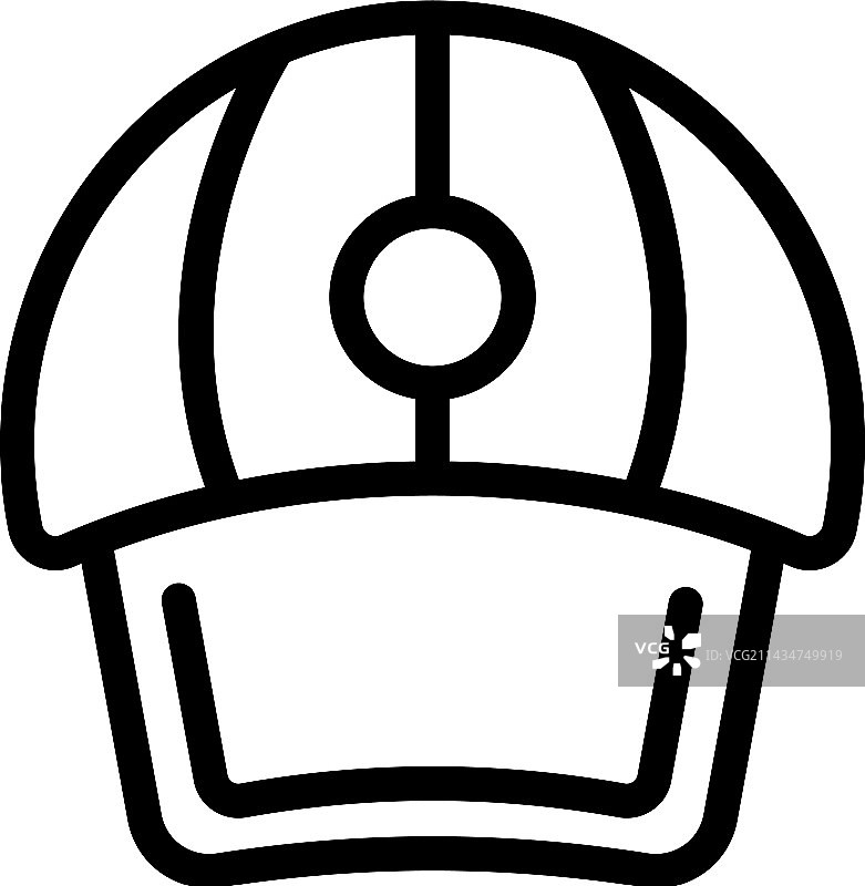 时尚帽子轮廓图标图片素材