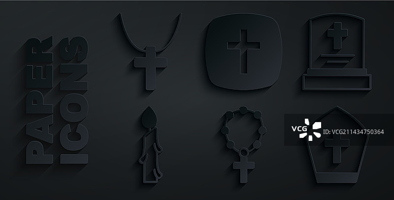 念珠宗教坟墓墓碑套装图片素材