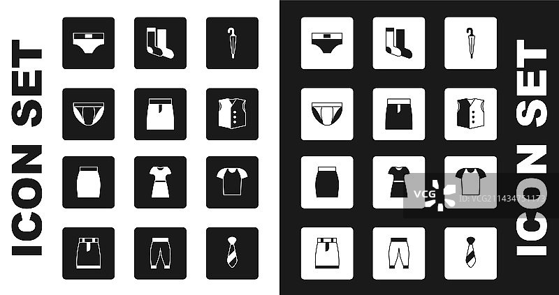 雨伞、裙子、男士内裤和马甲图片素材