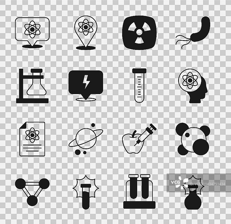 烧瓶分子原子爆炸实验图片素材