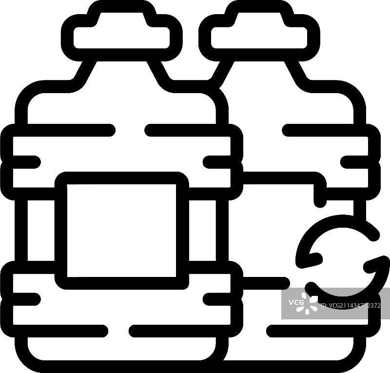 水箱冷却器图标轮廓图片素材