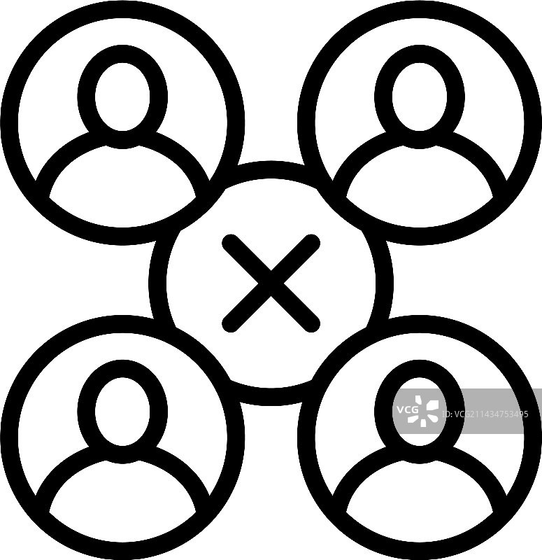 群组帐户图标轮廓网络假象图片素材