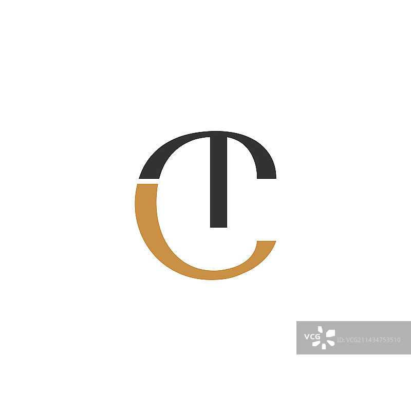 字母缩写Logo CT TC C和T图片素材