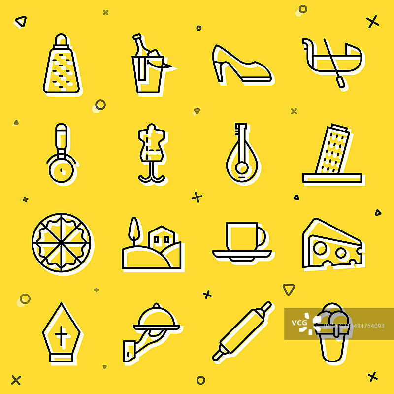 比萨斜塔、奶酪和女人冰淇淋图片素材