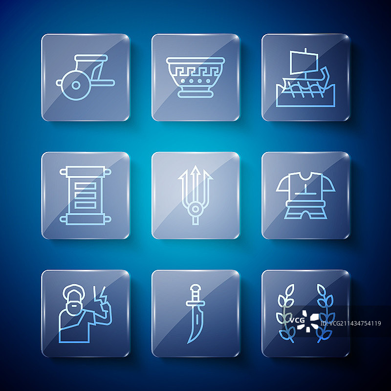 宙斯匕首月桂花环古希腊图片素材