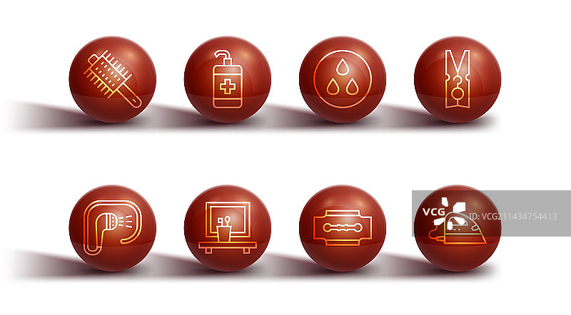 发刷淋浴衣夹刀片图片素材