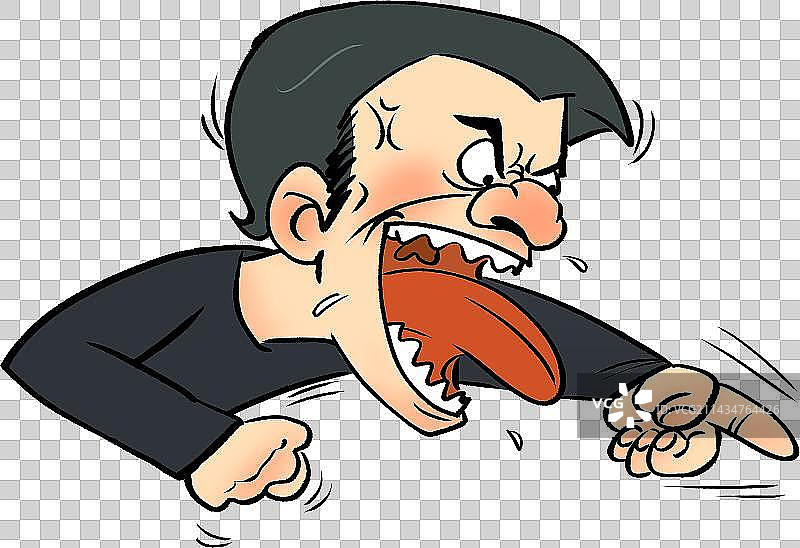 情绪失控的男人人物元素图片素材