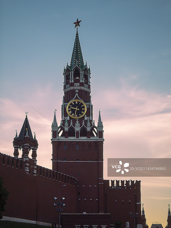 俄罗斯首都莫斯科，红场，红墙，克里姆林宫，瓦西里升天教堂，圣瓦西里大教堂，列宁墓图片素材