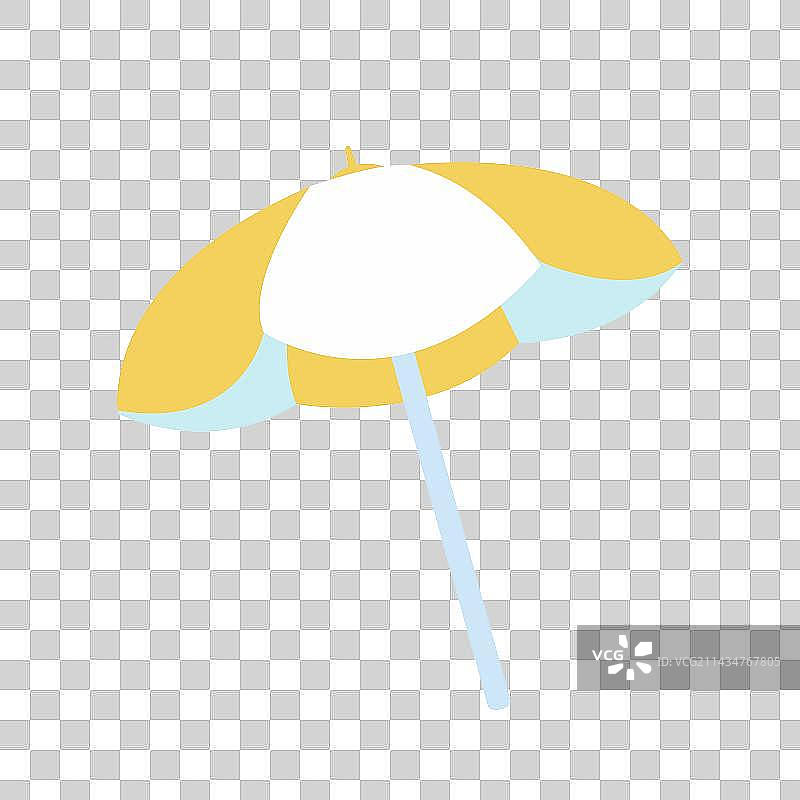 炎热夏天暑假假期旅游的室外沙滩伞图片素材