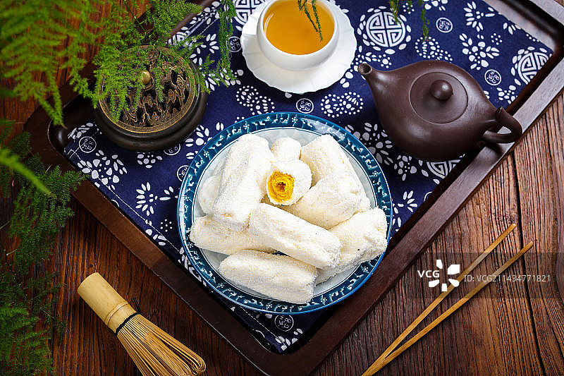 特色茶点美食椰蓉奶酥图片素材
