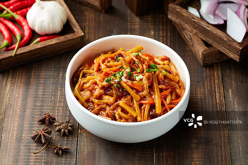 川菜鱼香肉丝图片素材