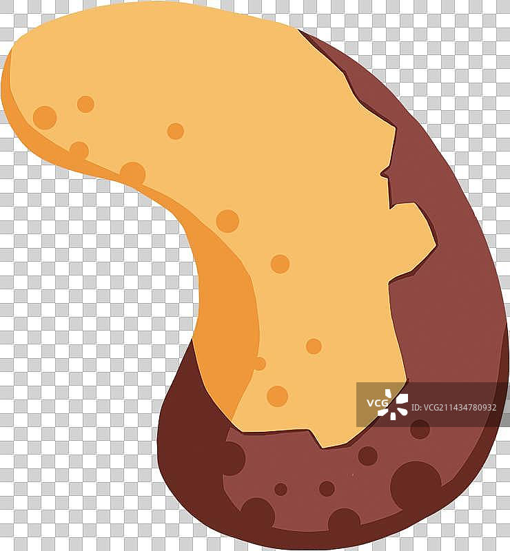 手绘卡通紫皮腰果图片素材