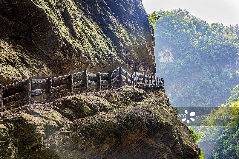 中国重庆武隆龙水峡地缝风光图片素材