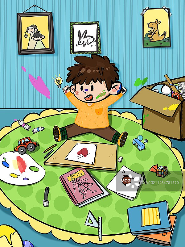 画画宝宝图片素材