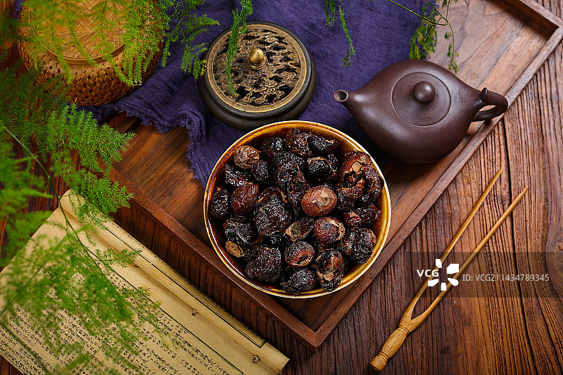 中医中药材无患子果图片素材