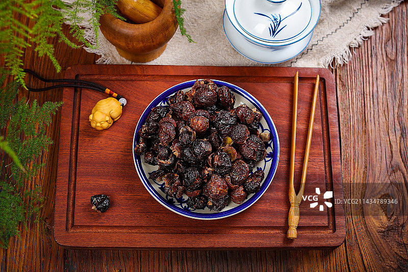 中医中药材无患子果图片素材