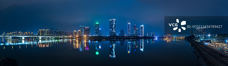 城市风光夜景全景图片素材