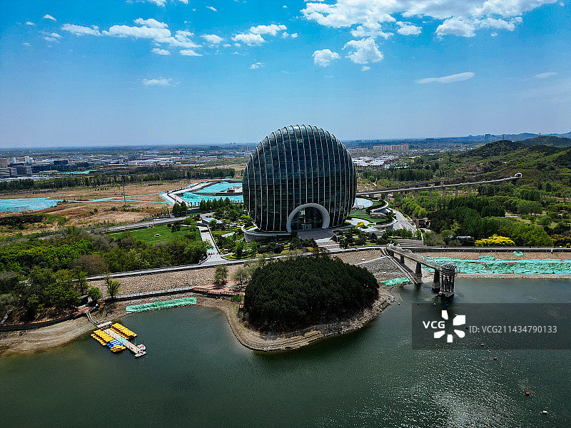 北京 雁栖湖 会展中心 凯宾斯基酒店 雁栖塔 会议中心 北台上水库图片素材