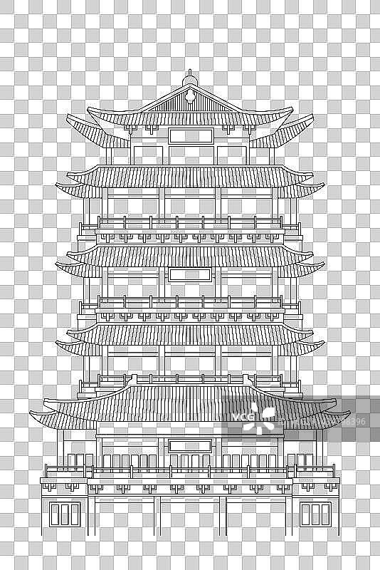 济南城市地标建筑插画图片素材