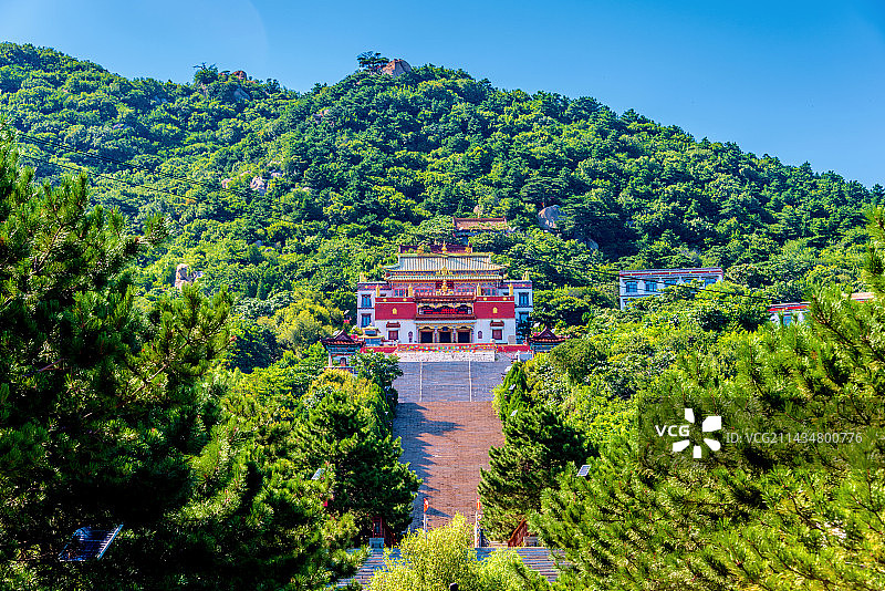 中国辽宁阜新海棠山普安寺图片素材