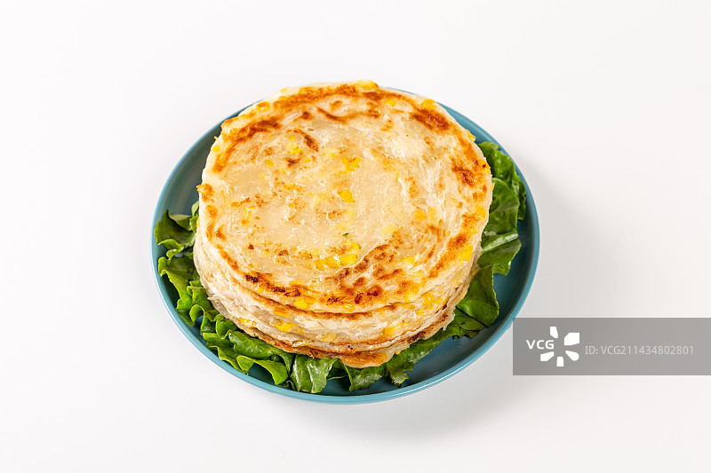 美味的玉米葱油饼图片素材