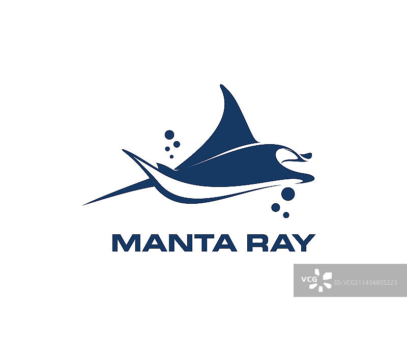 蝠鲼动物鳐鱼或刺鳐鱼符号图片素材