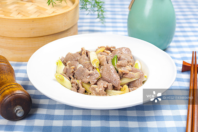 美味家常菜葱爆羊肉图片素材