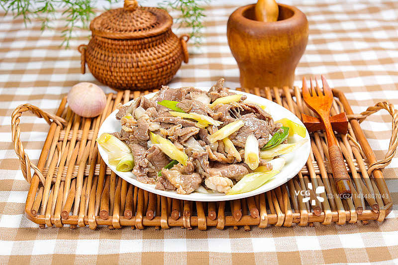 美味特色炒京葱炒羊肉图片素材