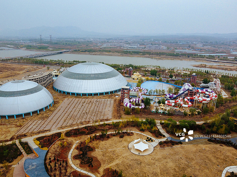 朝阳县 地标 人民广场 寻龙岛 龙文路 航拍图片素材