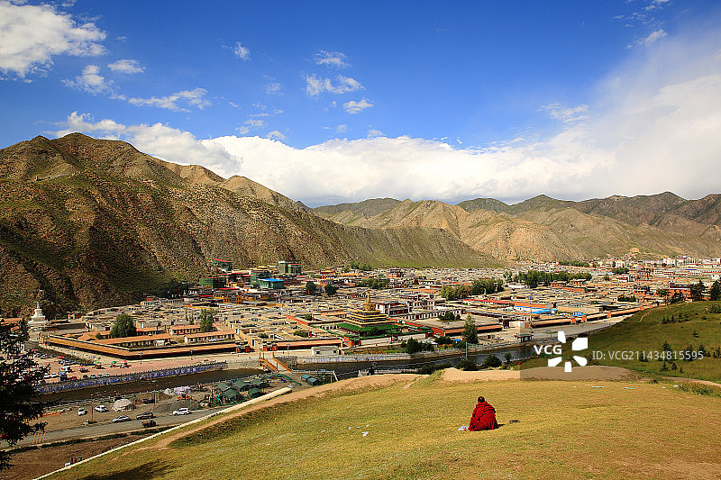 拉卜楞寺与喇嘛图片素材