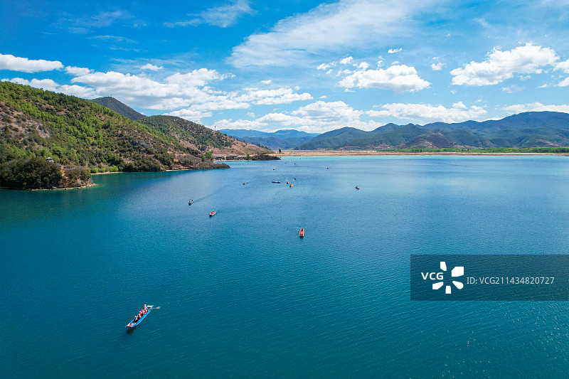 风光旖旎迷人的四川凉山州盐源县泸沽湖风光\美丽的泸沽湖风光图片素材