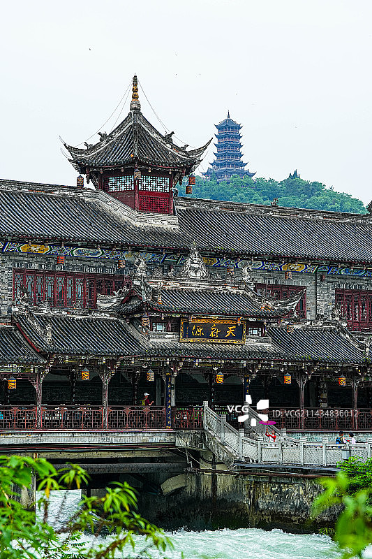 都江堰南桥图片素材