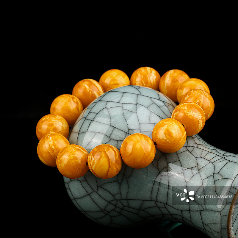 蜜蜡手串图片素材