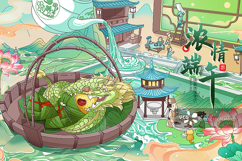 端午节创意插画海报图片素材
