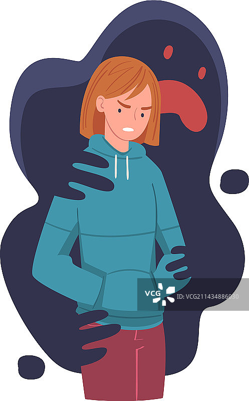 愤怒的年轻女子图片素材