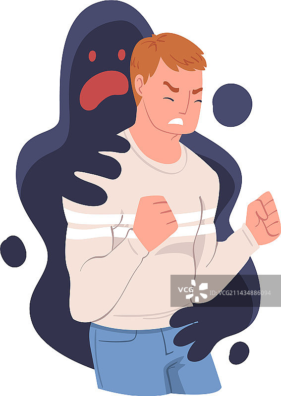 年轻男人感受到愤怒和恶意图片素材