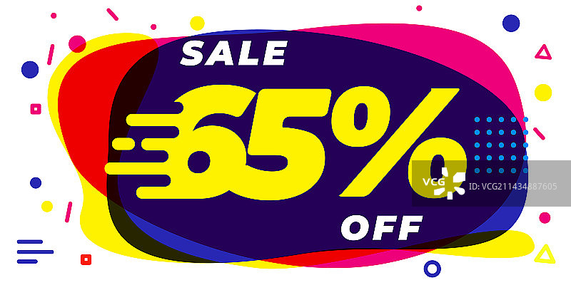 65折促销横幅图片素材
