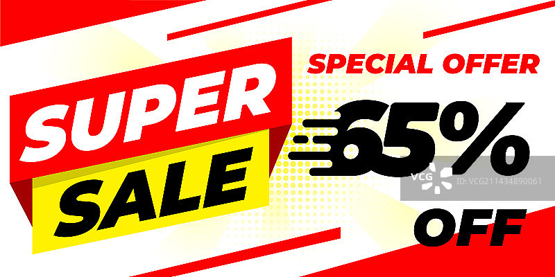 65折促销横幅图片素材