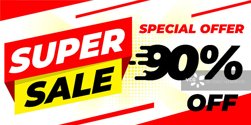 90%折扣促销banner图片素材