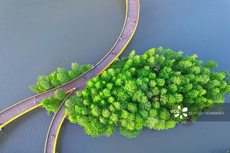 明湖国家湿地公园风光无限（六盘水市）图片素材