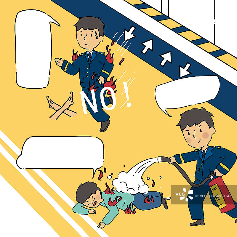 地铁发生火灾逃生安全知识图片素材