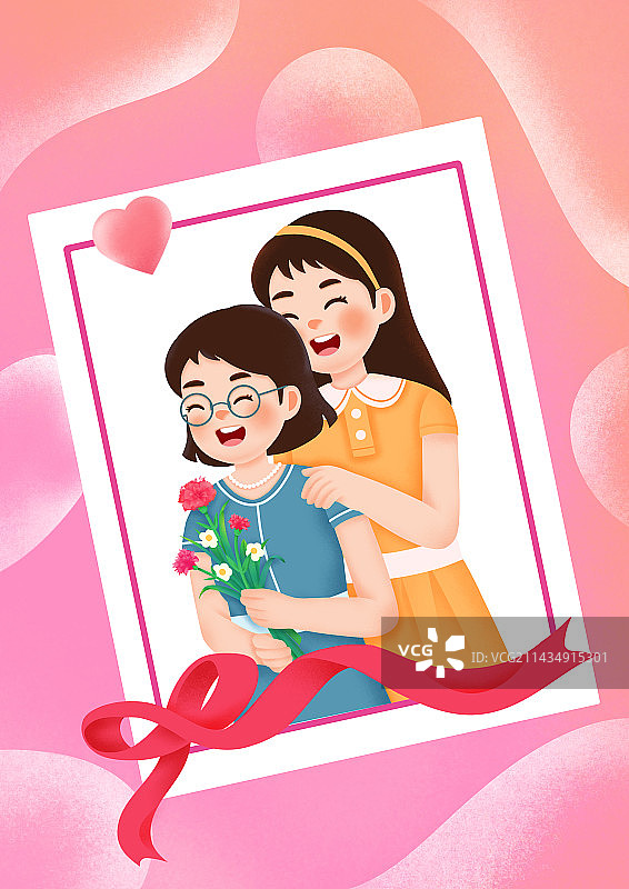 妇女节，母亲节，母女，康乃馨，花图片素材