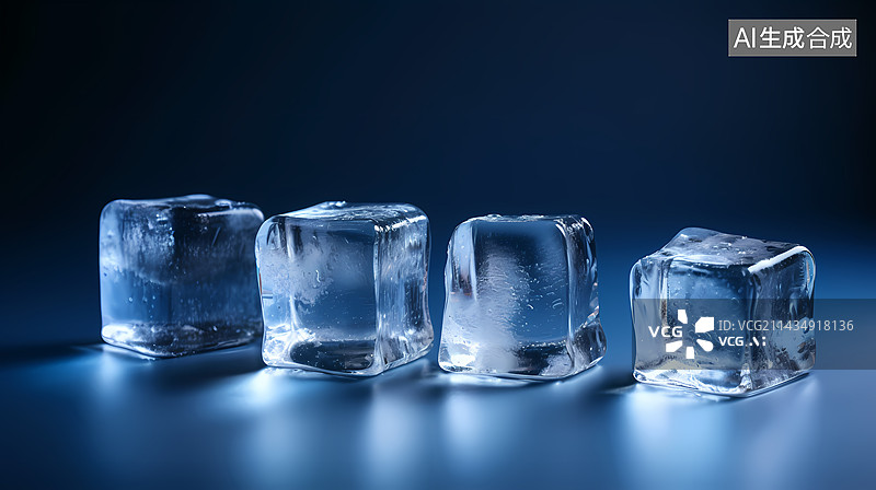 【AI数字艺术】夏日清爽冰块图片素材