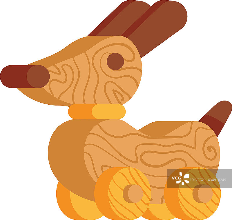 木制玩具狗图片素材