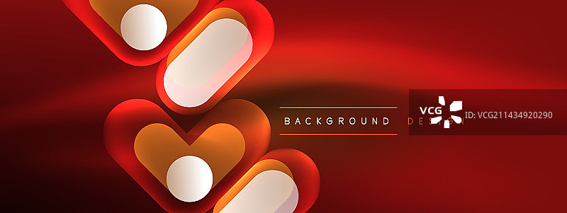 霓虹圆抽象背景模板图片素材